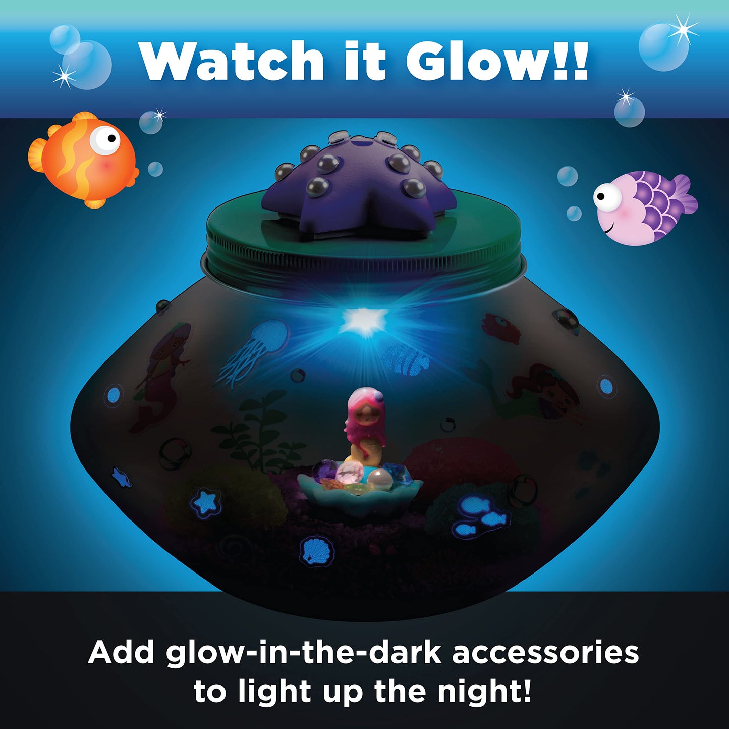 Creativity for Kids Crystal Mermaid Terrarium Kit - STEM Projects for Kids, Arts and Crafts for Girls and Boys (Ages 6+)
