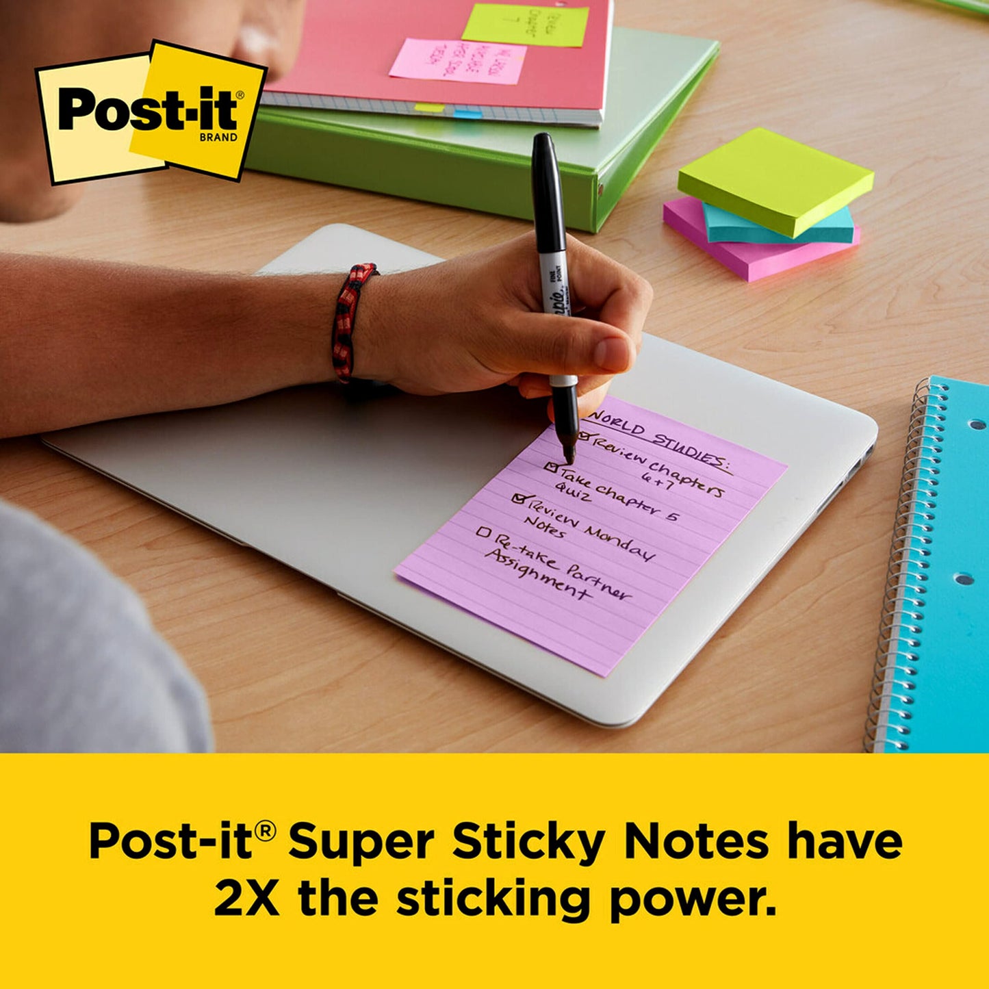 Scotch and Post-it Brand Office Essentials Kit, Business and Teacher Supplies Set with Post-it Super Sticky Notes, Scotch Super Hold Tape, Scotch Magic Tape, Post-it Flags, Sharp Scissors for Office