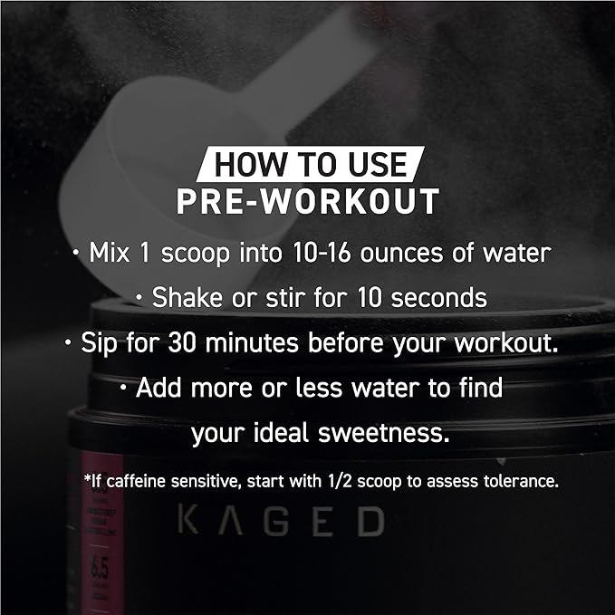 Kaged Original Pre Workout Powder Orange Krush Pre-Kaged Formulated with Creatine, Beta Alanine, Pure Caffeine 20 Servings