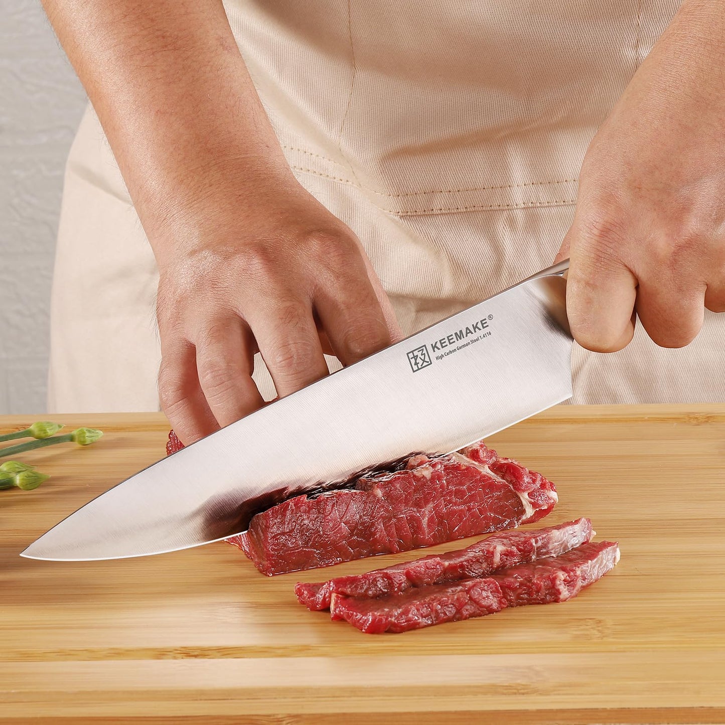 KEEMAKE Kitchen Knife Set, 3PCS Sharp High Carbon Stainless Steel Knives Set for Kitchen with Ergonomic Handle, Chef Knife set Professional Carving Knife Set for Meat Vegetable Fruit