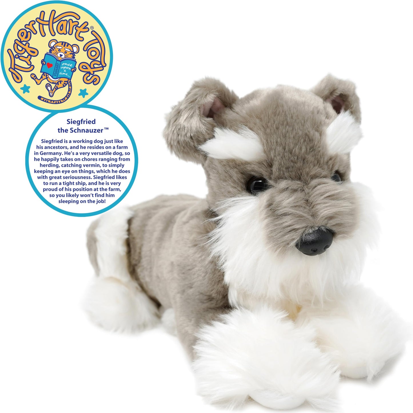 TigerHart Siegfried The Schnauzer - 13 Inch Stuffed Animal Plush