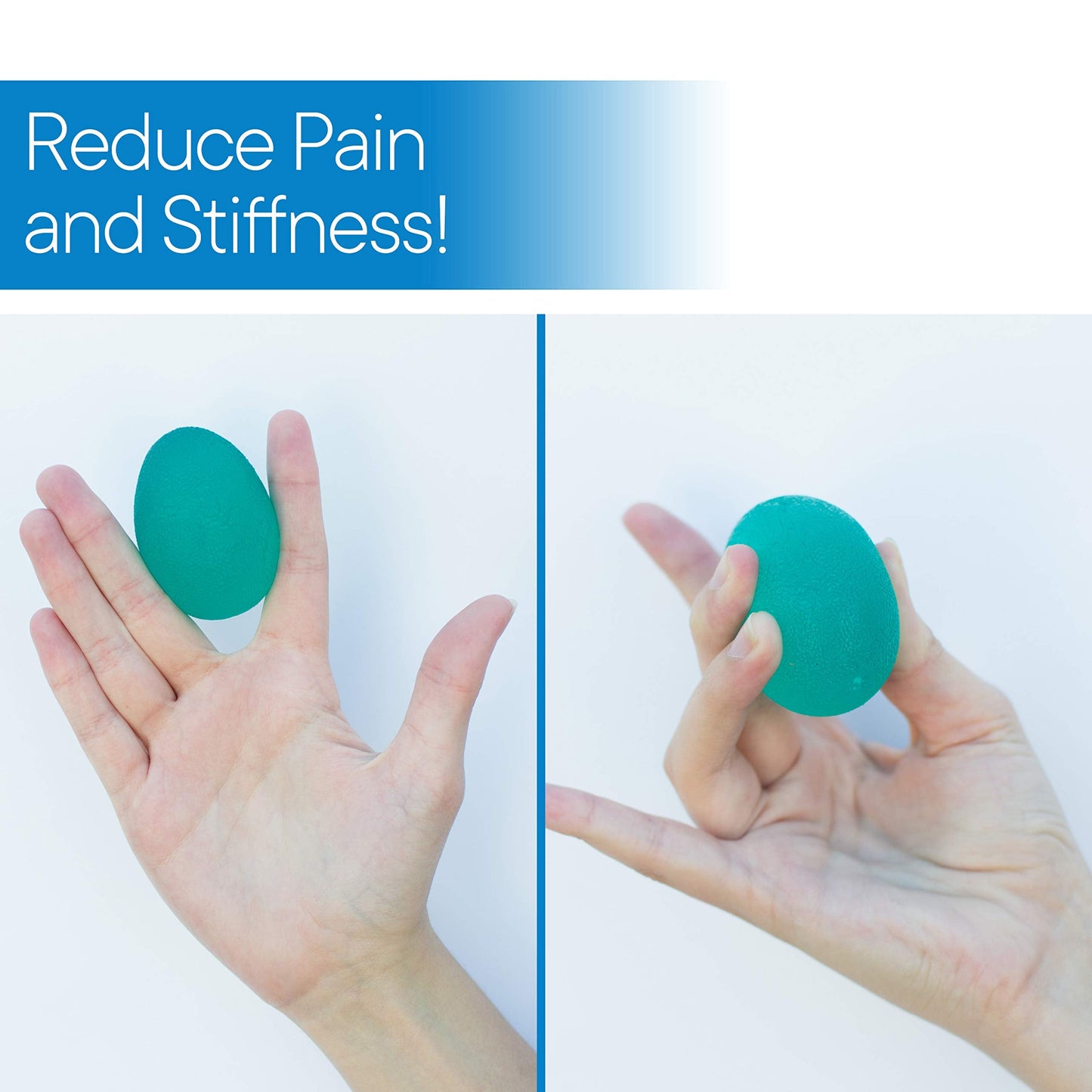 RMS 4-Pack Hand Exercise Balls - Physical & Occupational Therapy Kit for Strengthening Grip & Reducing Stiffness - Arthritis Pain Relief Exerciser for Rehabilitation, Fidget, Stress Relief