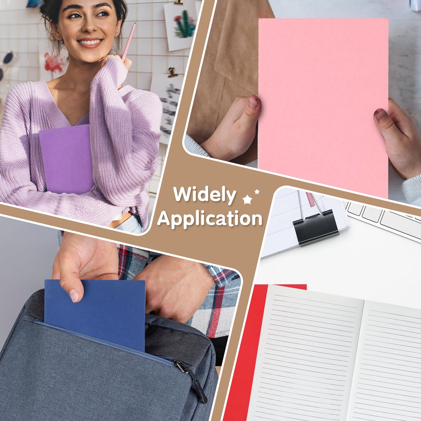 miikoul 24 Pack A5 Blank Journal Notebooks in Bulk, Colorful Soft Cover Unlined Paper for Kids Student Traveler Drawing Writing Take Notes and Plan, 8.3x5.5 Inches, 80 GSM, 60 Pages/30 Sheets