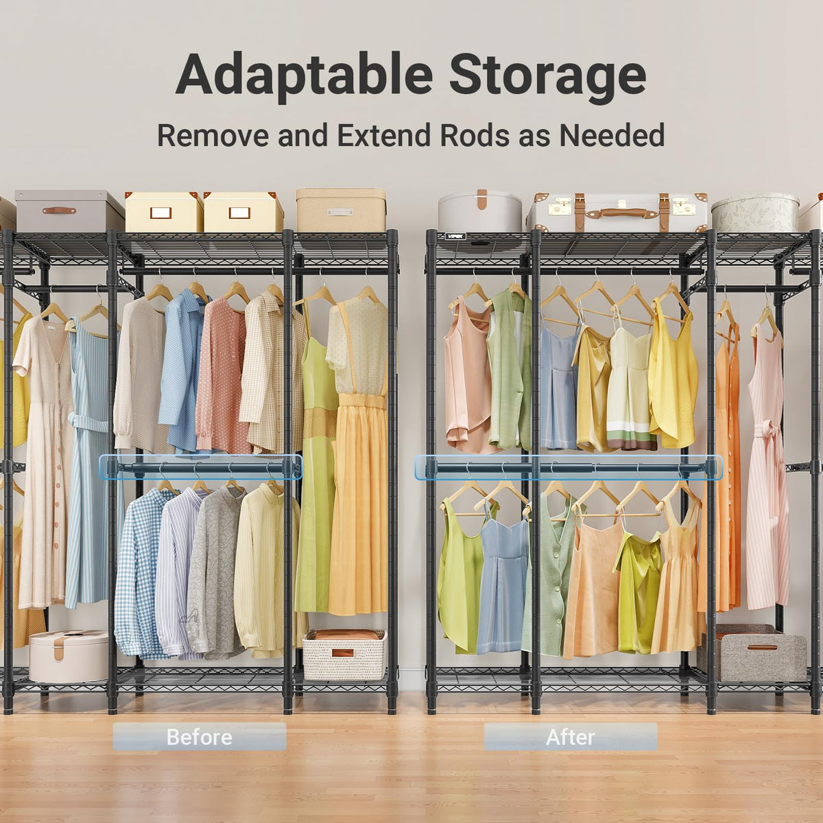 V50 Basic Expandable Clothes Rack