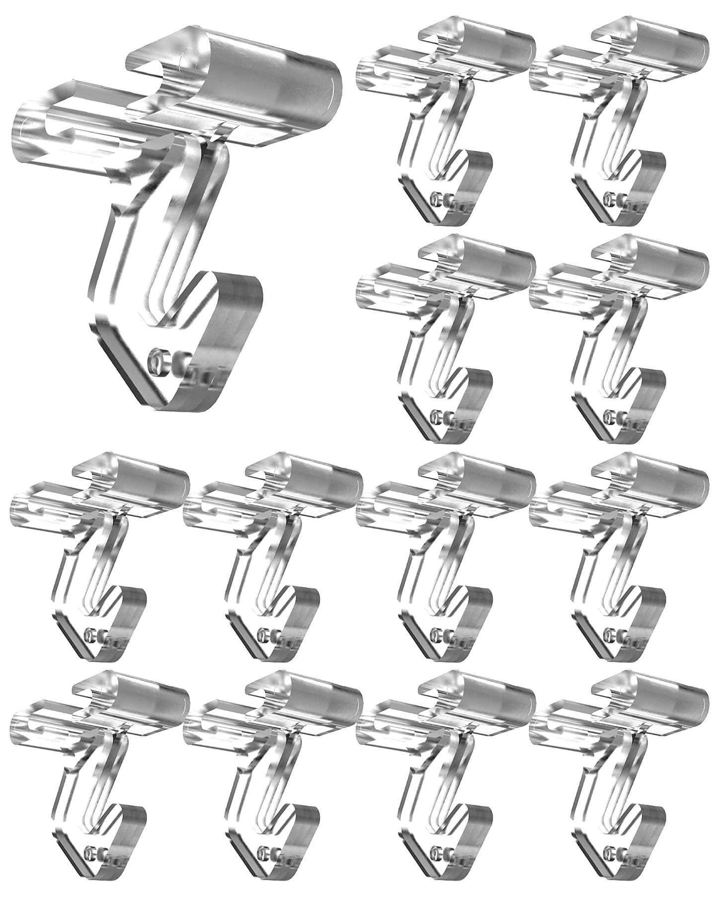 NACETURE 25 Pack Clear Drop Ceiling Hooks Classroom Decorations - Polycarbonate Ceiling Hanger Hooks for Hanging Track Clip on Suspended Ceiling Tile Grid for Office Home Stores Decorations