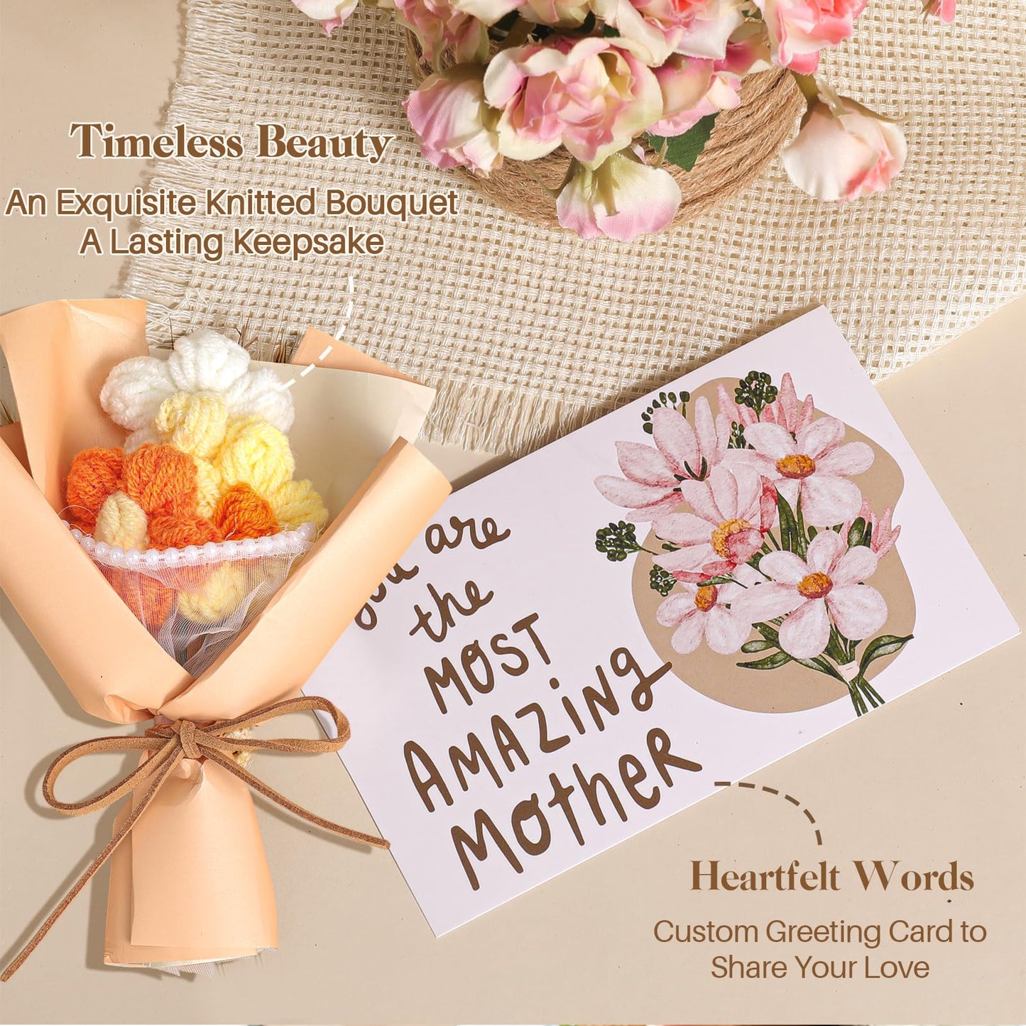 New Mom Gift Basket | New Mom Care Package with Tote Bag, Mug | Spa & Relaxation Set with Rose Bath Salt, Scrub, Handmade Soap & Card – Thoughtful Postpartum Gift for Mommy