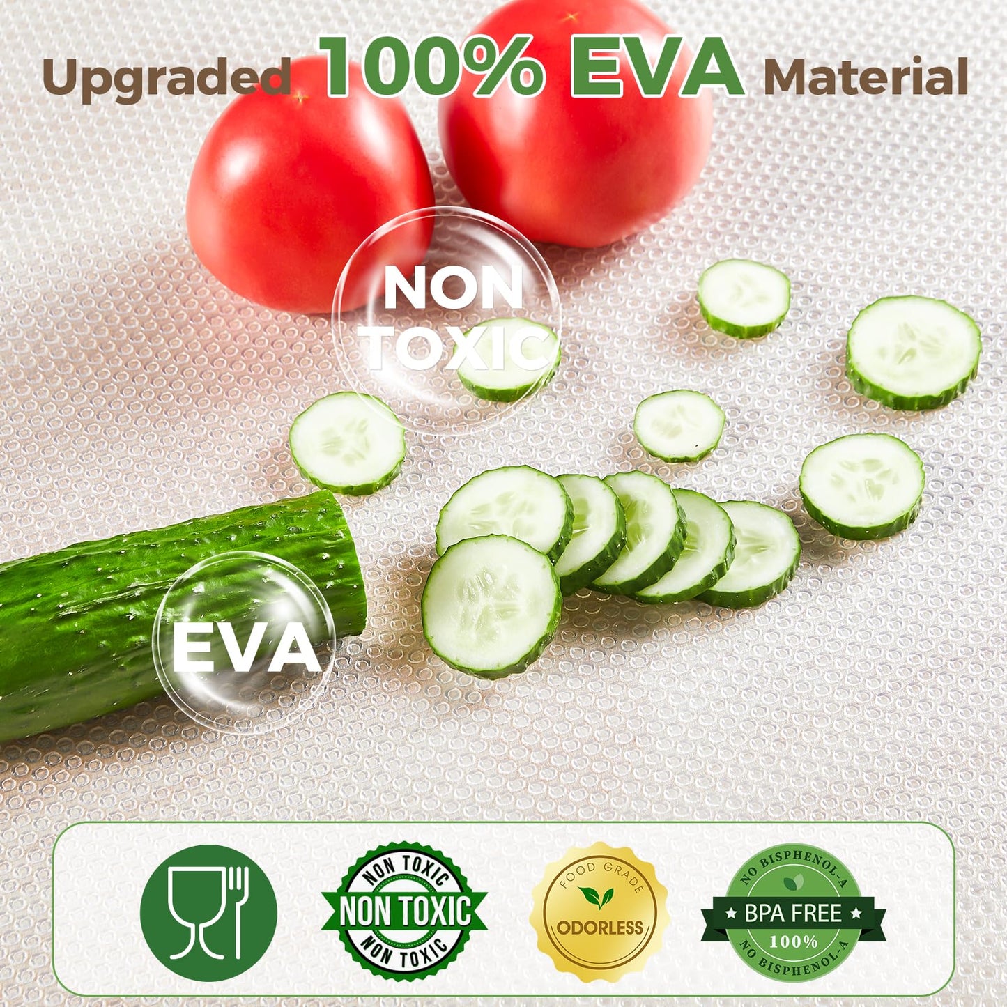 ALIUNI 100% EVA Shelf Liner for Kitchen Cabinet, 12" x 240" Drawer Liners Non Adhesive Non Slip Waterproof Plastic Paper, Dresser Pantry Bathroom Refrigerator Protector, Clear