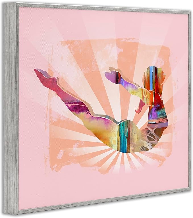 Stupell Industries Abstract Mindfulness Exercise Framed Giclee Wall Art Design by Tim Parker, Gray Framed, 20 x 16
