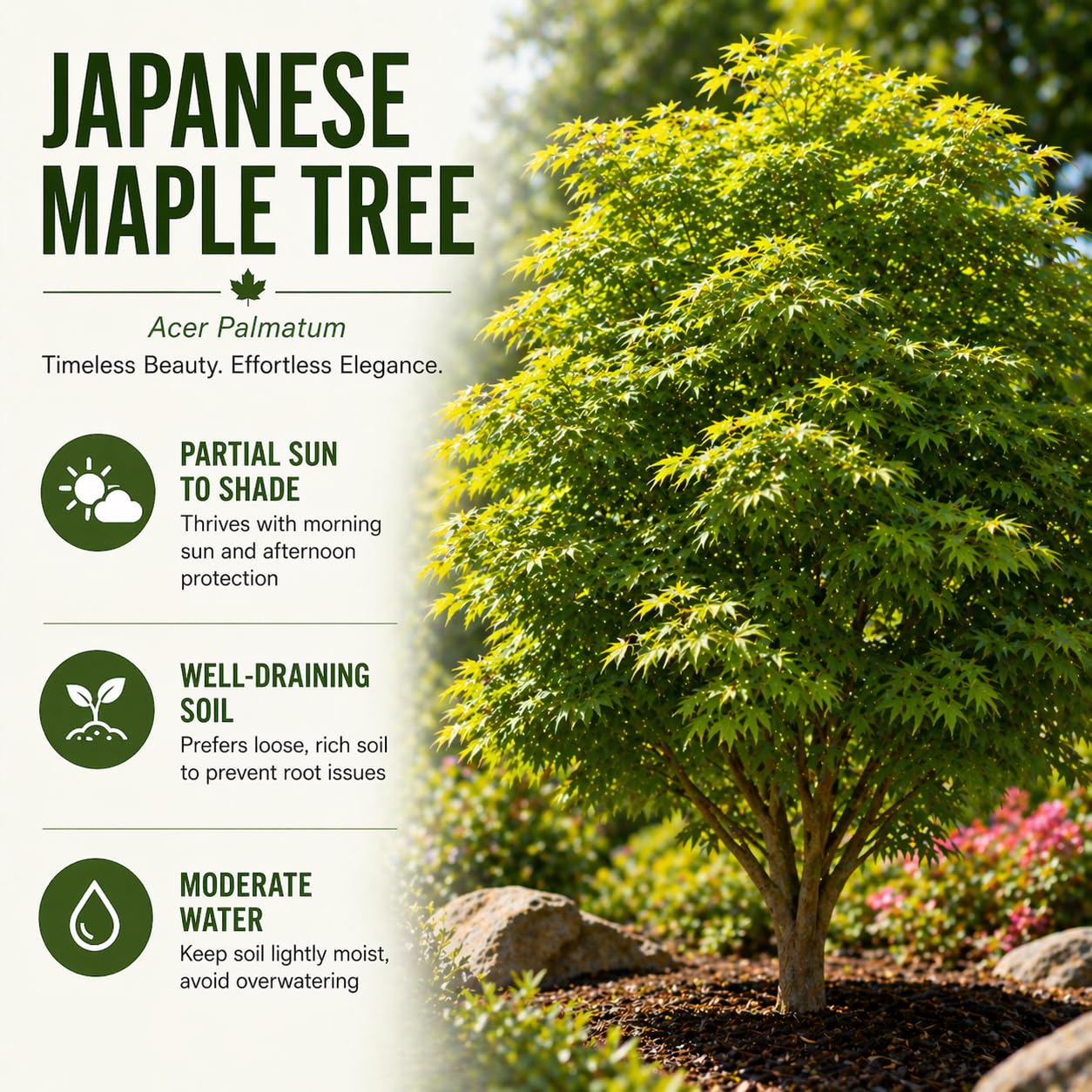 3-Pack Live Green Japanese Maple Tree Starts – Acer Palmatum Seedlings – Ornamental Landscape Trees – Vibrant Spring Color – Easy to Grow Starter Plants