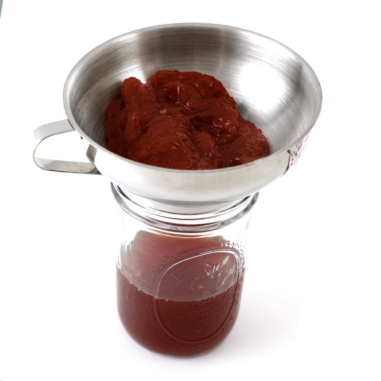 Norpro Stainless Steel Wide Mouth Funnel with Silicone Strainer