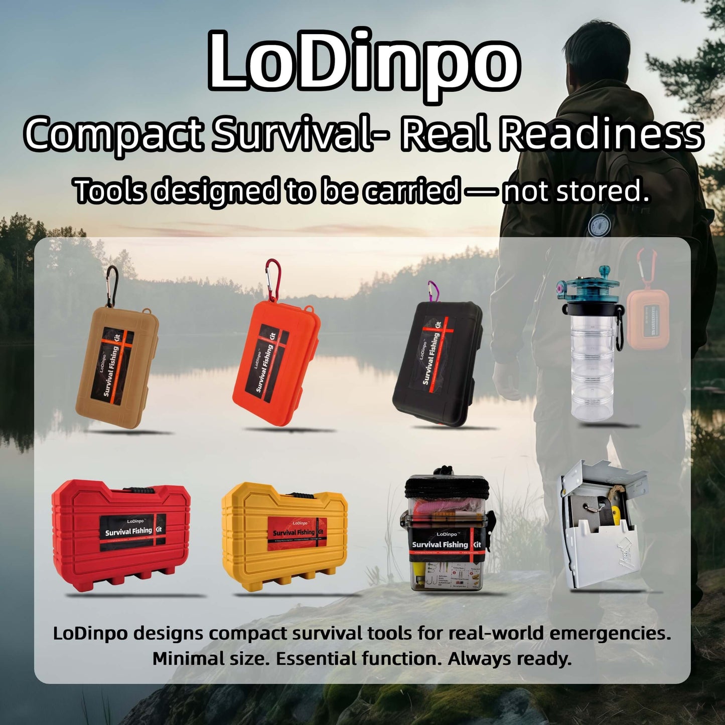 LoDinpo Survival Fire Starter Kit - Ferro Rod & Magnesium Fire Starter Compact Stove with Flint and Steel to Firestarter Fireplace Pit for Outdoor Camping Bushcraft Hiking Emergency Gadgets