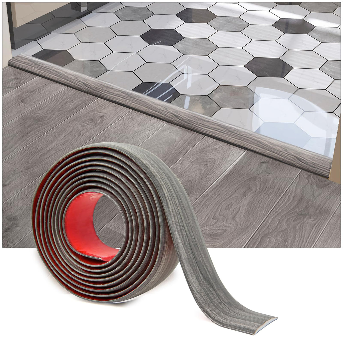 4 ft Vinyl Flat Floor Transition Strip (4 Foot)