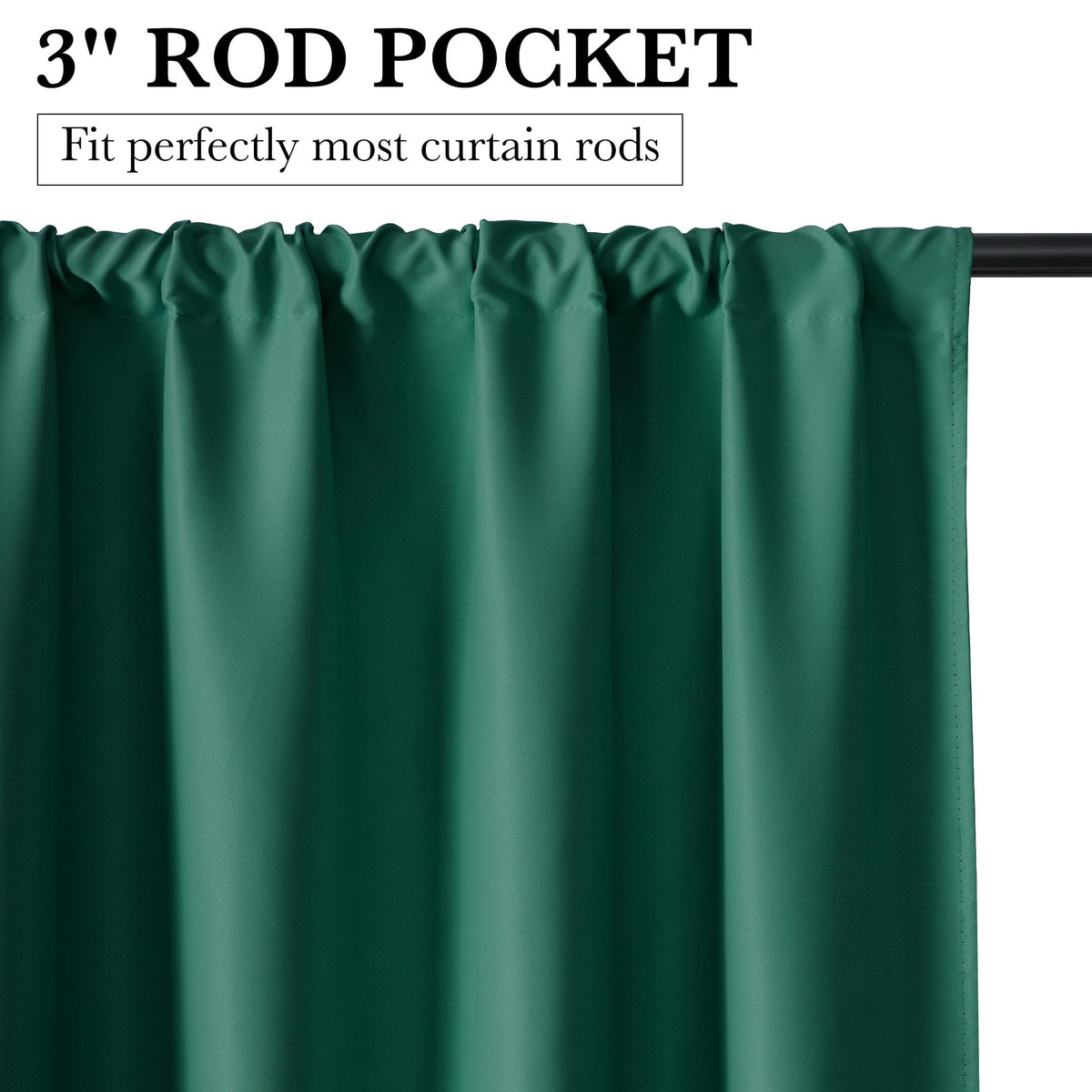 Bedroom Blackout Curtains 80 inches Long (2 Count)
