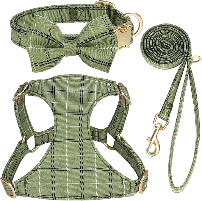 Beirui Cute Extra Small Dog Harness and Leash Set, Gray,XXS,Chest 12-14"