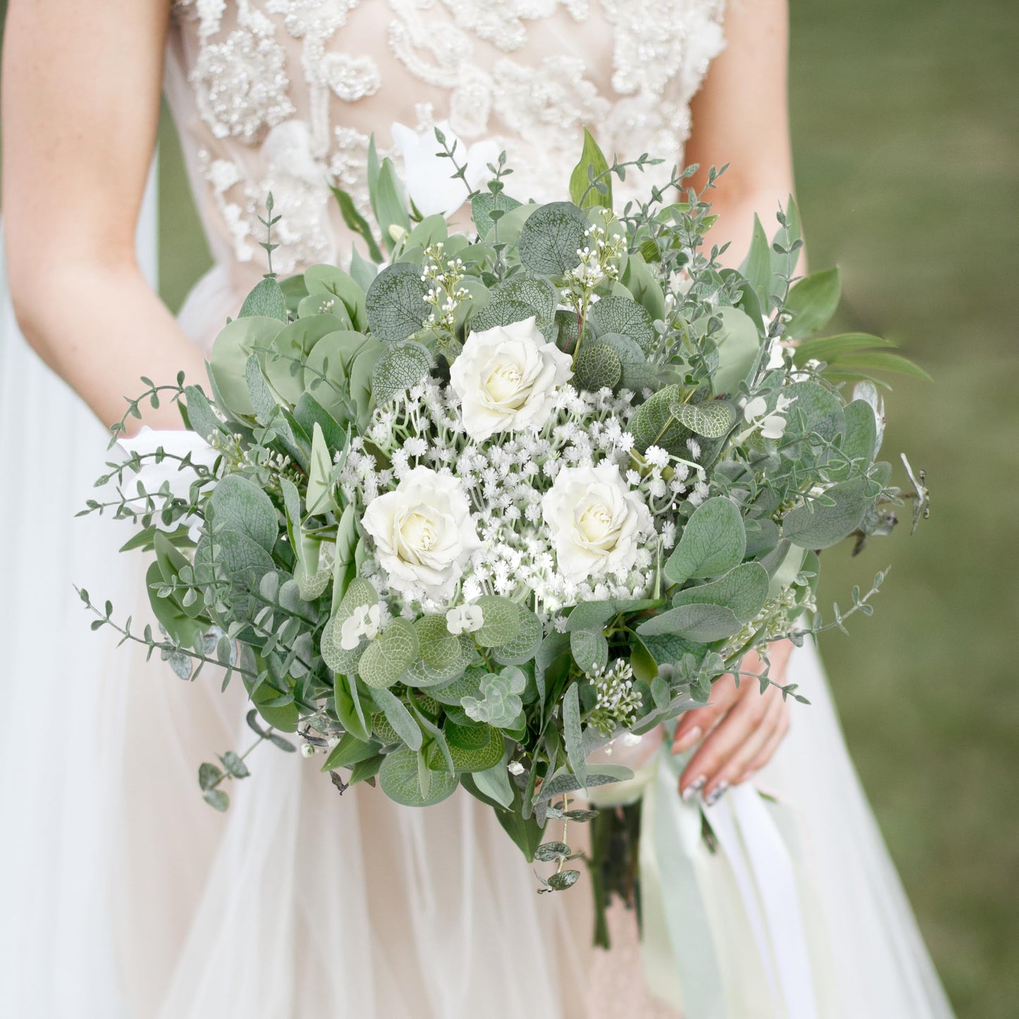 Palonu 200 Pcs 5 Kinds Mixed Artificial Eucalyptus Leaves Stems Bulk Babys Breath Eucalyptus Bundle Faux Plants Greenery for DIY Bouquets Floral Arrangement Wedding Engagement Party Decor