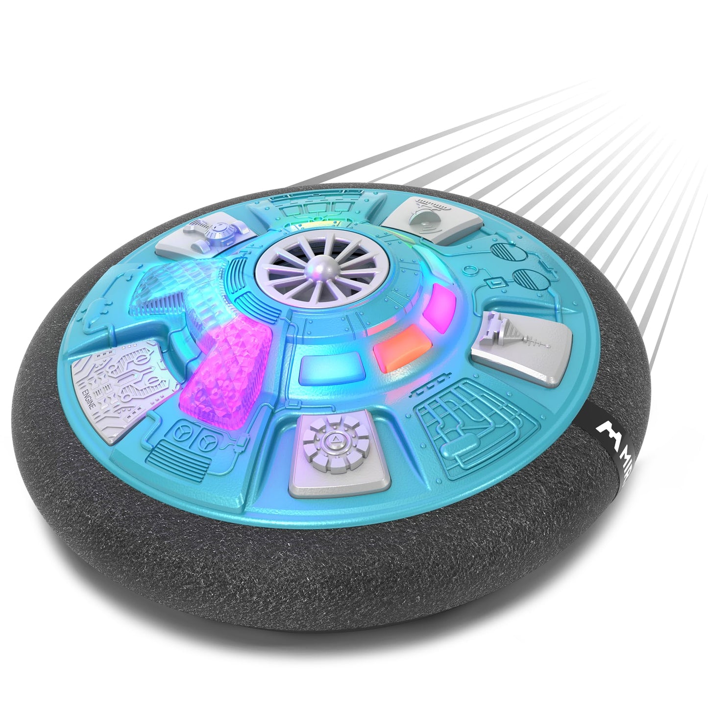 Mirana Mothership Hover Soccer Ball - Inbuilt Rechargeable Battery - Indoor Soccer Toys with LED Light (Nebula Blue)