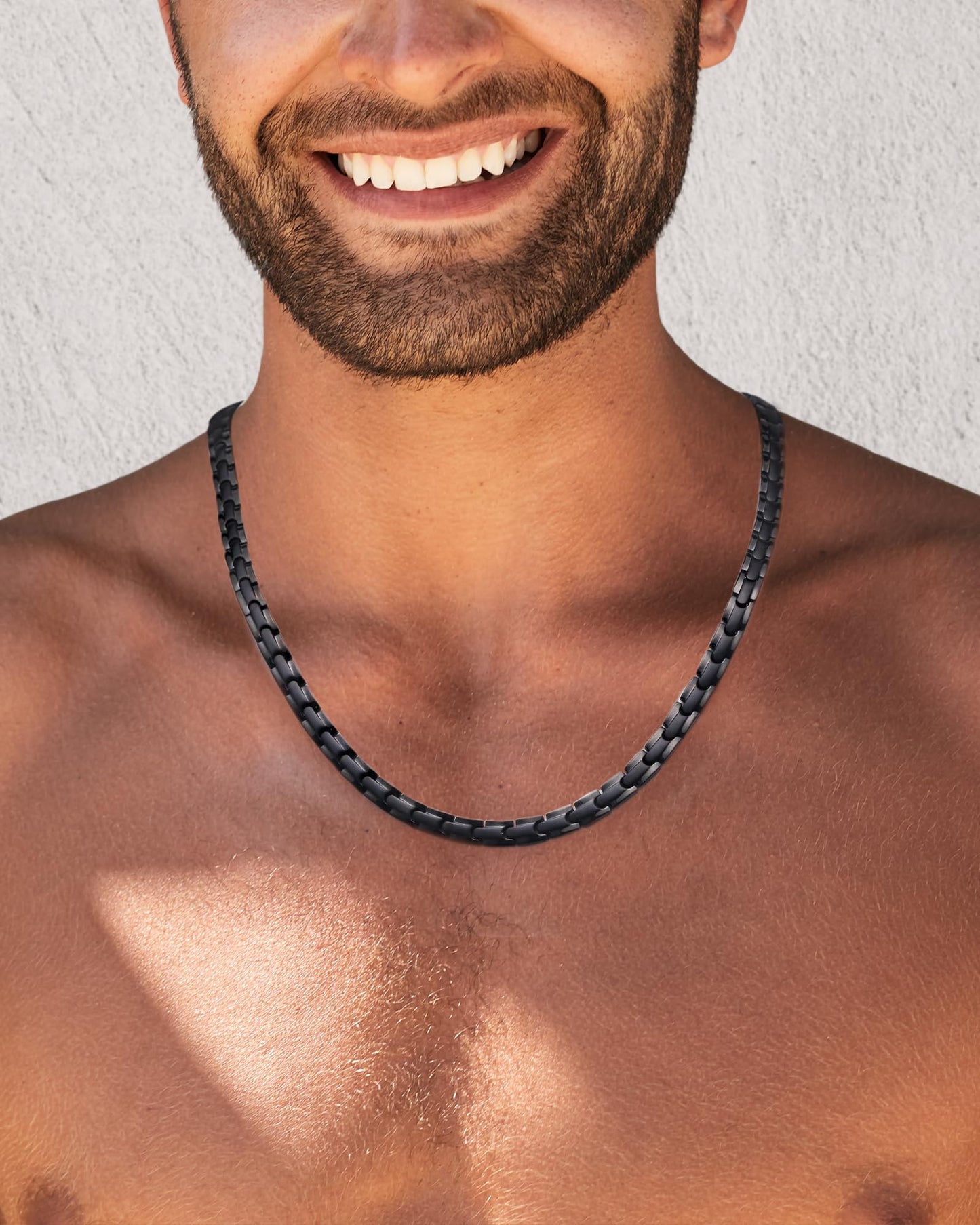 Jecanori Ultra Strength Magnetic Necklaces for Men & Women, Effective Stainless Steels Necklace with 62 Magnets