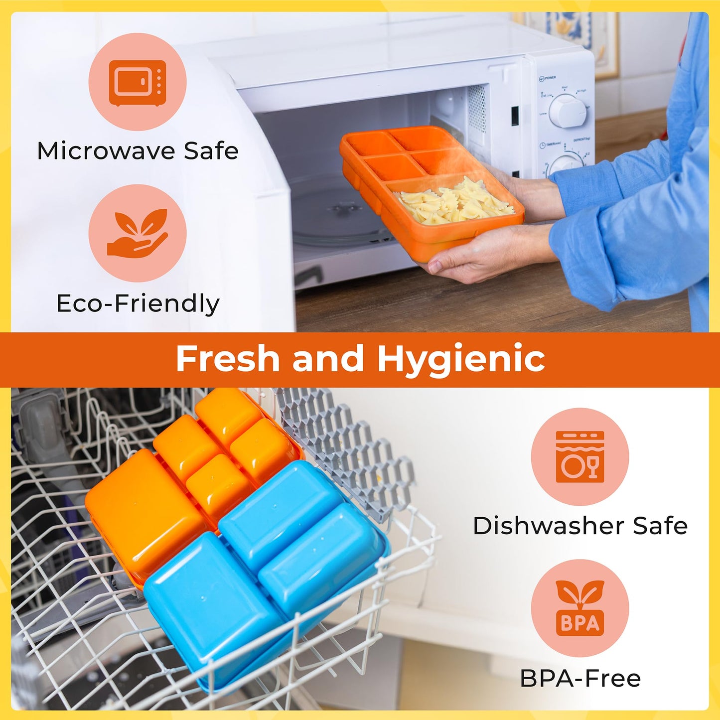 OVVE Ultimate Kids Bento Box & Cutlery Set - Leakproof Lunch Box for Kids with Interchangeable Inserts, BPA-Free, Dishwasher & Microwave Safe - Lunch Containers for School & Preschool (Orange)