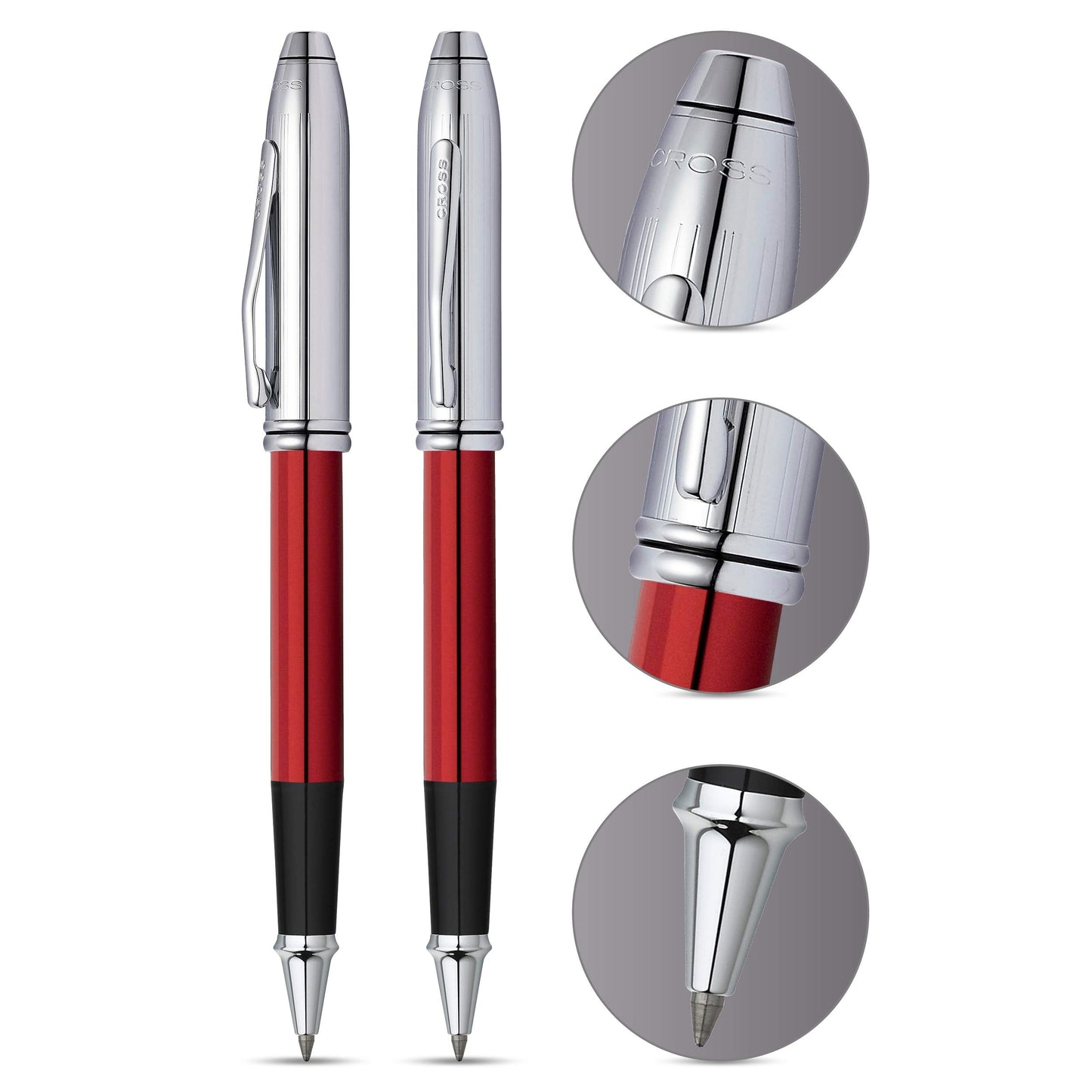 Cross Townsend Limited Edition Rollerball Pen - Red Chrome
