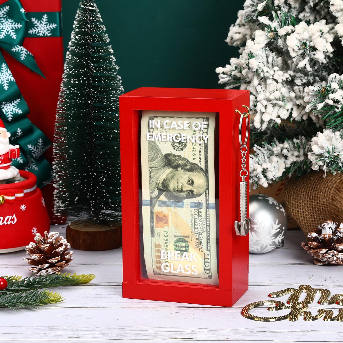 JULEASEL Fun Emergency Puzzle Box w/Hammer – Unique Gift Idea for Cash, Gift Cards, Vouchers, Tickets – Fun & Creative Gifts Box for Birthdays, Holidays & Special Occasions