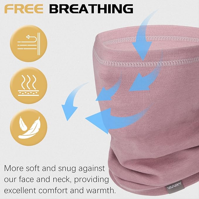 Neck Gaiter Winter Neck Warmer for Men & Women Windproof Face Mask for Cold Weather Breathable Ski Face Cover Scarf