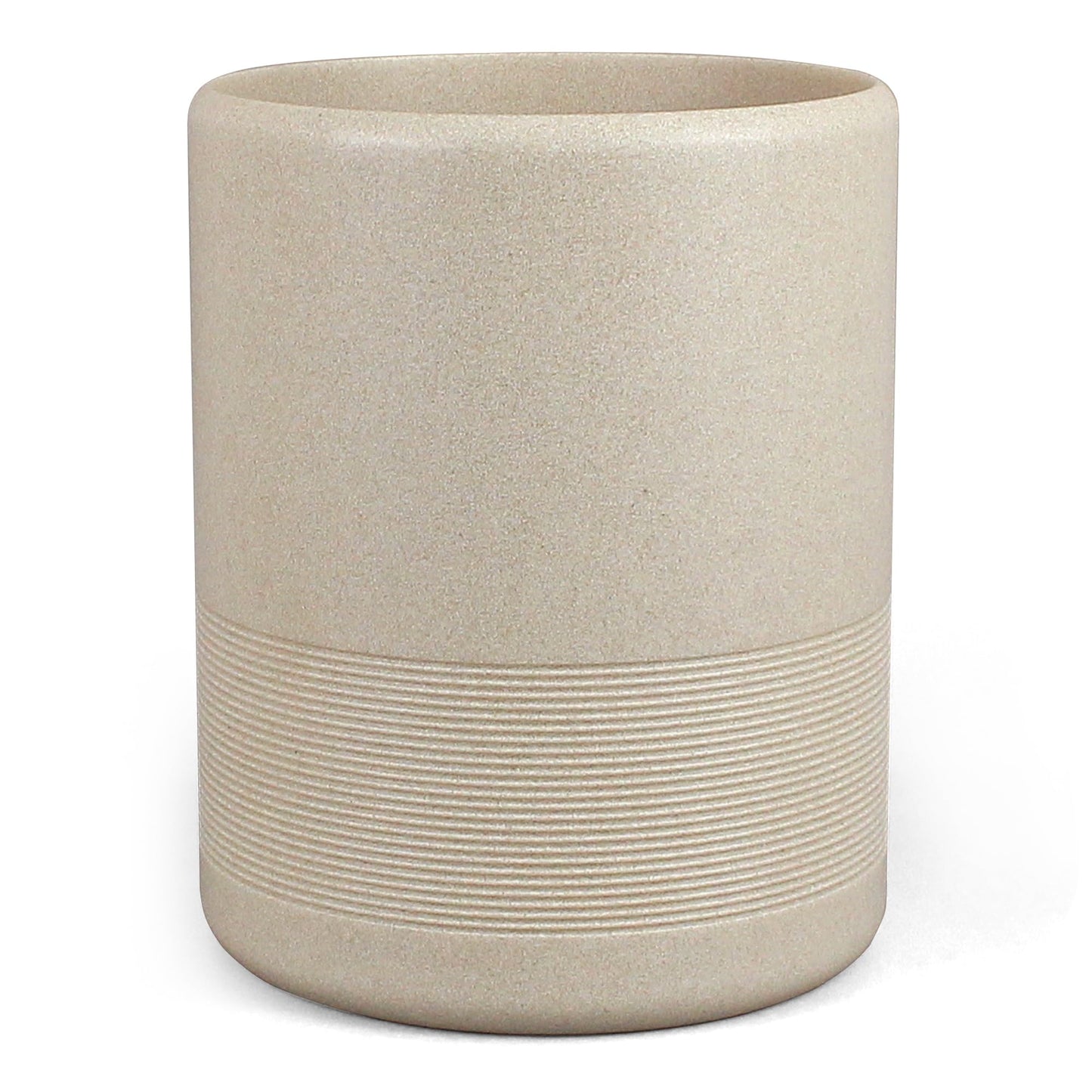 YMXYJM Modern Resin Trash Can Bin, Wastebasket for Bathroom, Kitchen, Office, Home, Beige