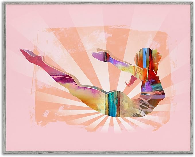 Stupell Industries Abstract Mindfulness Exercise Framed Giclee Wall Art Design by Tim Parker, Gray Framed, 14 x 11