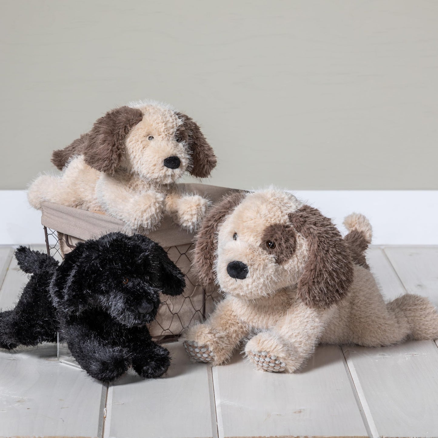 Mary Meyer Stuffed Animal FabFuzz Plush Soft Toy, 11-Inches, Cinder Puppy