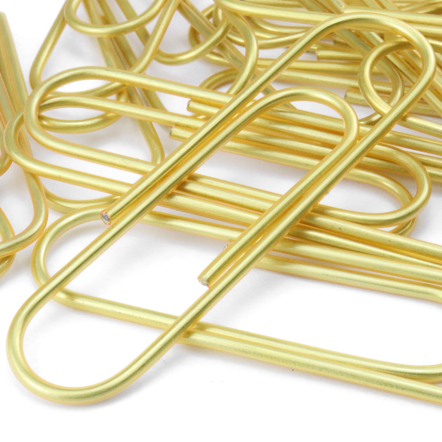HEEHEE 4 Inch Large Paper Clips 35 Pcs Brightly Colored Gold Vinyl Coated Rust Resistant Smooth Finish Large Jumbo Paperclips for Office School Documents Photo Card