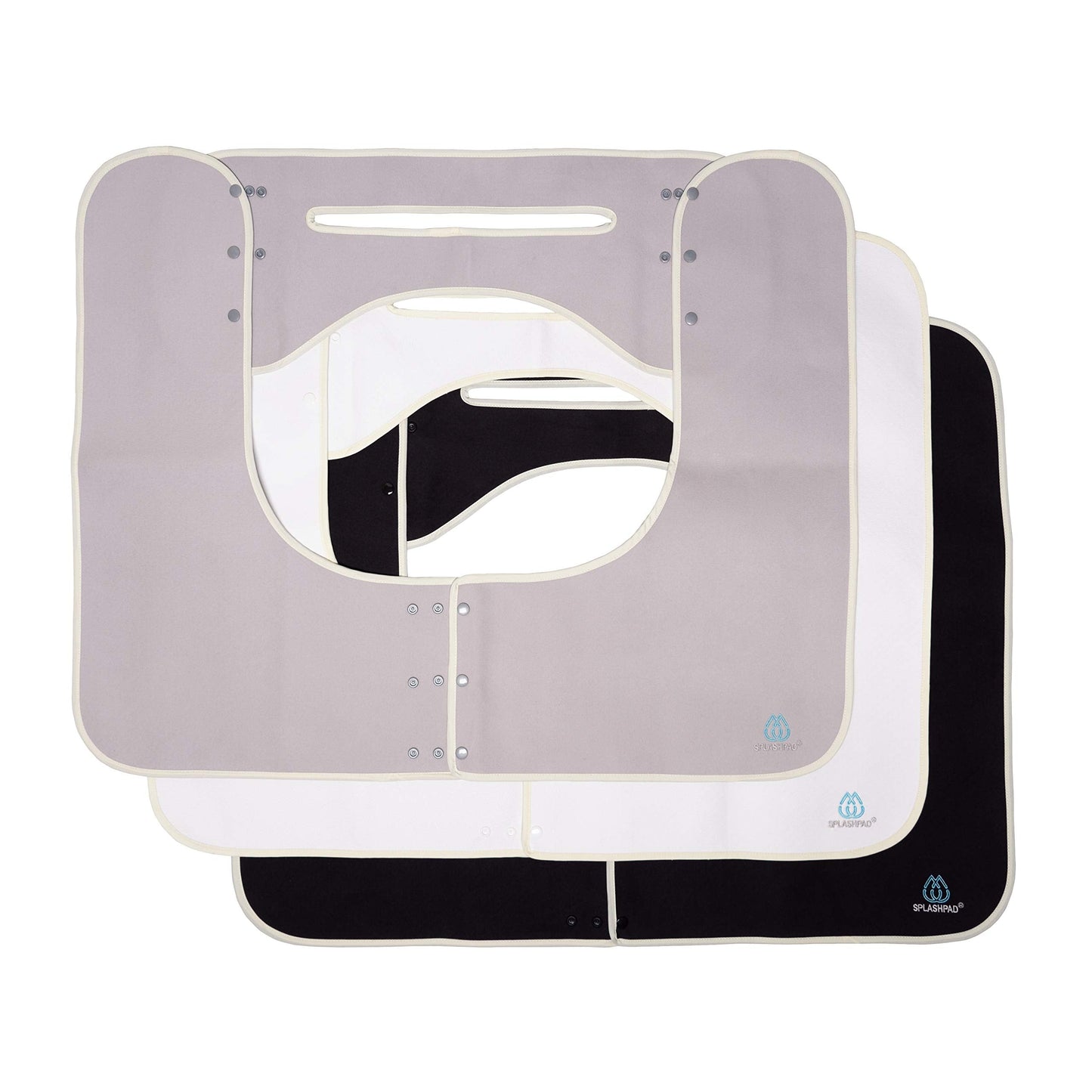 SPLASHPAD Sink Splash Guard - Home Essentials Faucet Mat for Clean and Dry Bathroom Counter - Absorbent Fast Drying Non Slip Protector - Soft Microfiber with Waterproof Rubber Grip - Washable - White