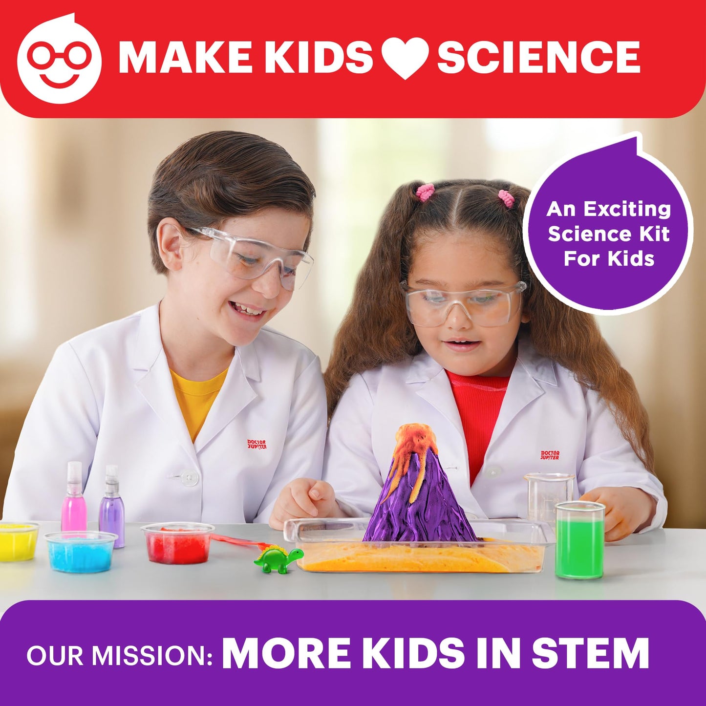 Doctor Jupiter My First Amazing Science Kit for Kids Ages 4-5-6-7-8 Ideas for 4+ Year Old Boys & Girls | Learning & Educational Projects | STEM Toy with 100+ Experiments