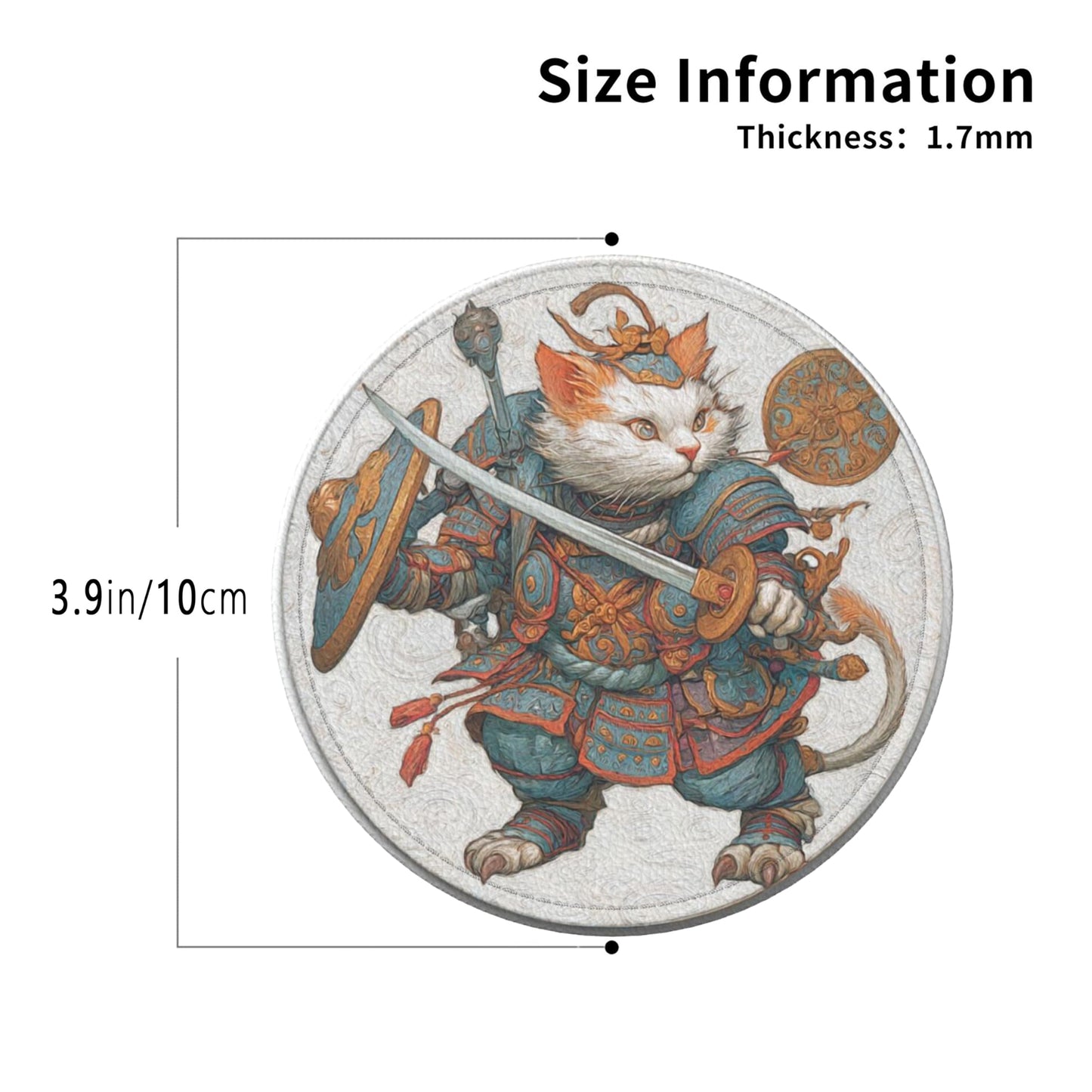 Japanese Cat Coasters Leather Round Drink Coasters 6 Pcs Set with Holderor for Cup Drink Coffee Table Bar Home Decor
