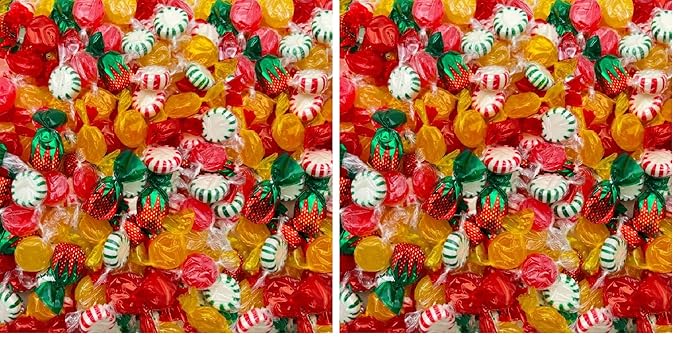 Hard Candy Assortment | 3 Pound Bag | Starlight Mints, Strawberry Drops, Butterscotch, Cinnamon Discs - Hostess Mix (Pack of 2)