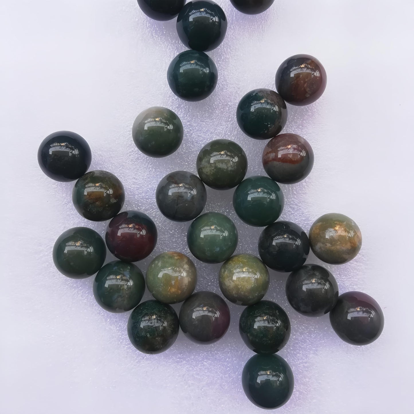 Sunshcat Natural India Agate 0.78 Inchs Crystals and Healing Stone Ball Set,Home Desktop Feng Shui Array Decoration(7 Pieces) ﻿