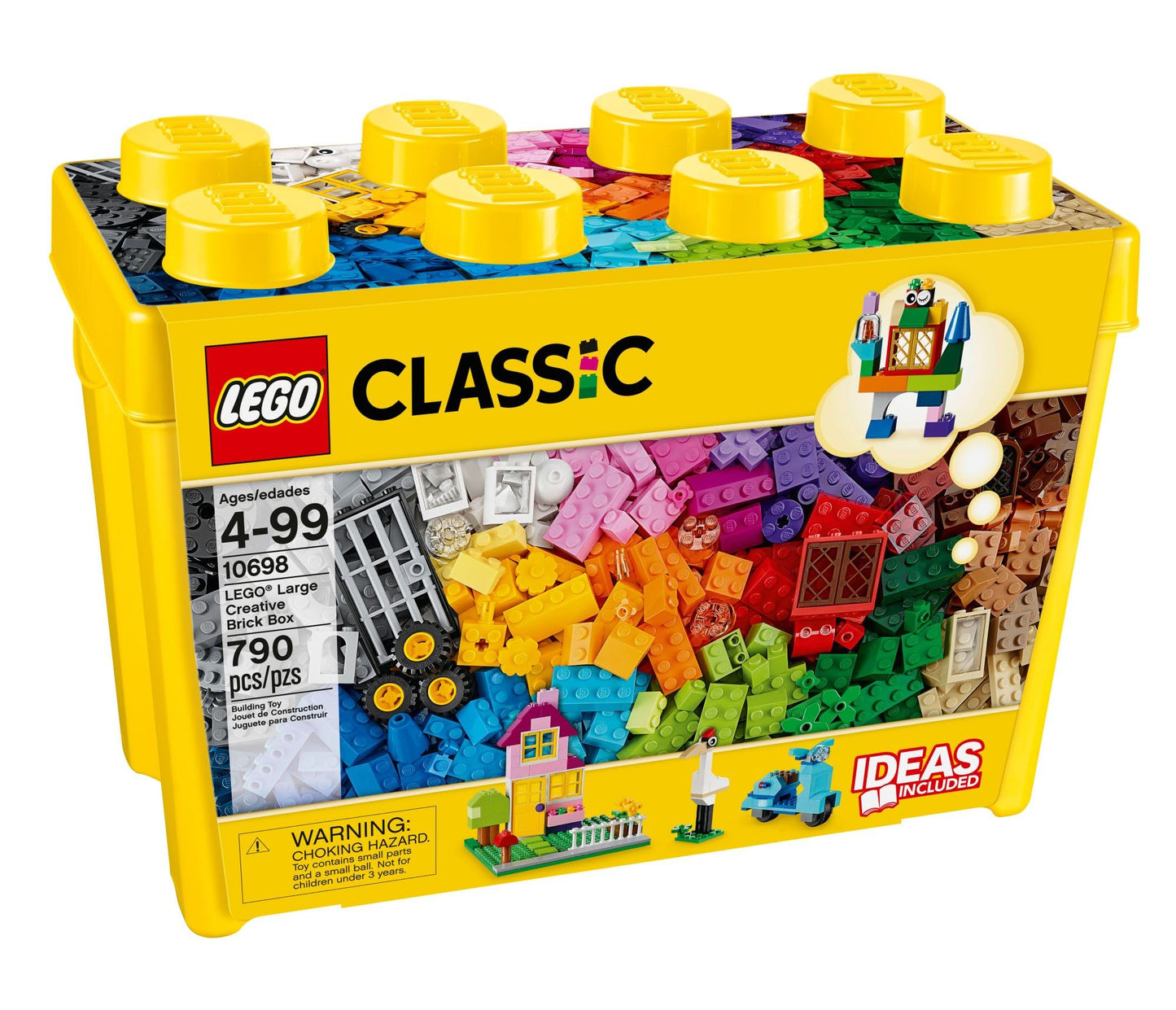 LEGO Classic Large Creative Brick Box 10698 Building Set, Toy Storage Solution for Home or Classrooms, Interactive Building Toy for Kids, Boys, and Girls