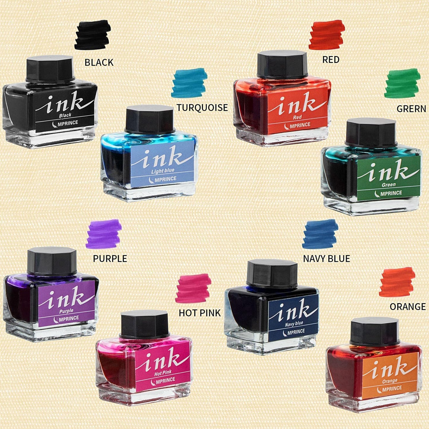 LongLongJin Calligraphy Pens and Ink Set - Calligraphy Kits for Beginners,Quill Pen Includes Dip Pen,8*Colors Ink,11*Calligraphy Pen Nibs（Grey）