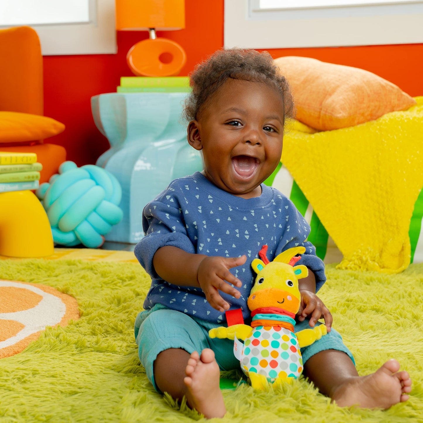 Bright Starts Pull, Play & Boogie Musical Activity Toy for Stroller - Giraffe - Unisex, Newborn +