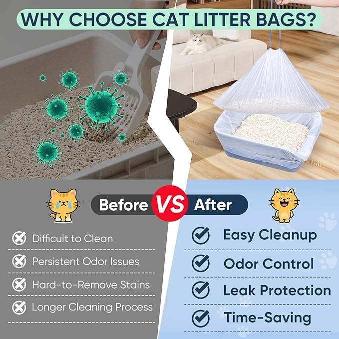 160 Ct Cat Litter Box Liners Compatible with Neakasa & Pet Pivot Litter Box