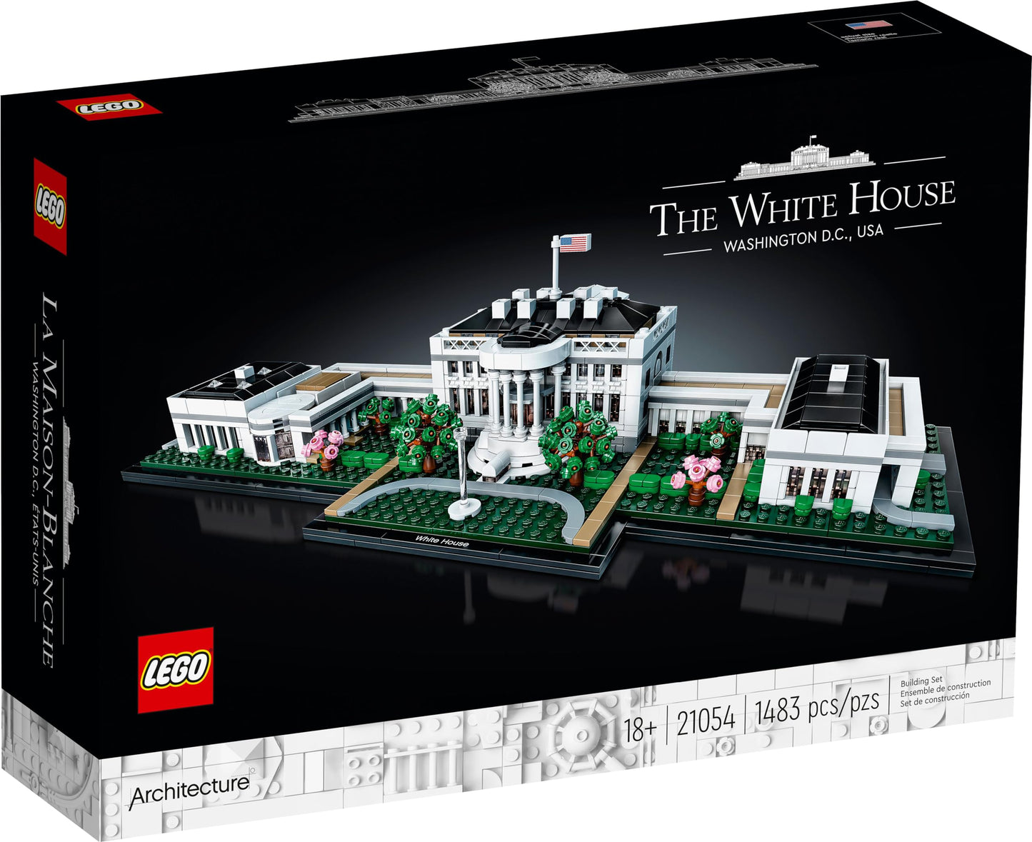 LEGO Architecture Collection: The White House 21054 - Model Building Kit, Creative Set for Adults and Teens, Energizing DIY Project, Iconic Presidential Office, Great Collectible Gift for Father's Day