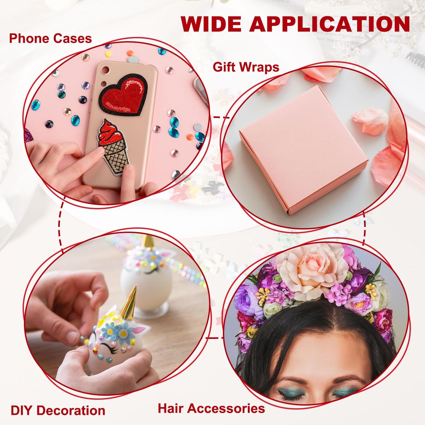 YELARXI Nail Bows, 3D Flowers for Nails Acrylic Resin Bows Art Accessories - Fitting for (DIY Manicure - Tips Decoration - Women and Girls) 100 Pcs & Deep Purple