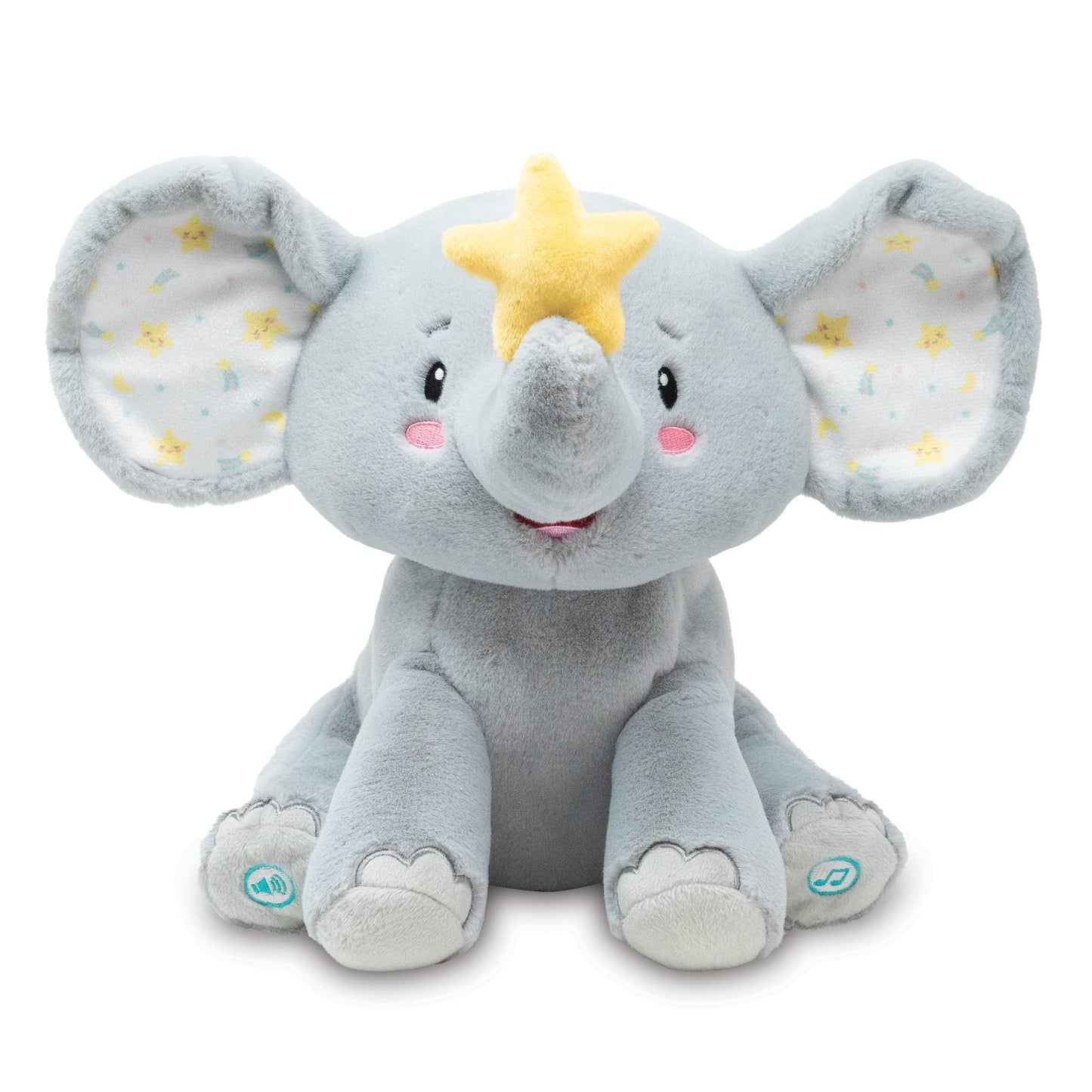 Cuddle Barn | Duncan The Dragon & Twinkling Starlight The Elephant, Animated Stuffed Animal Plush Toys, Bundle of 2