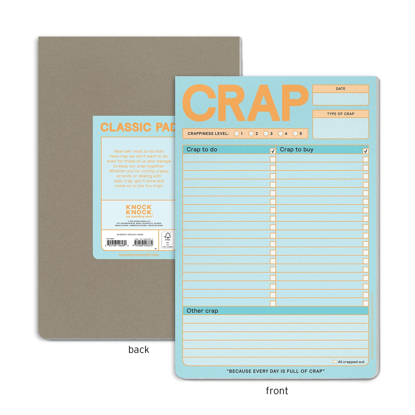 Crap Pad, To Do List Note Pad (Pastel Version) (Knock Knock Pads)