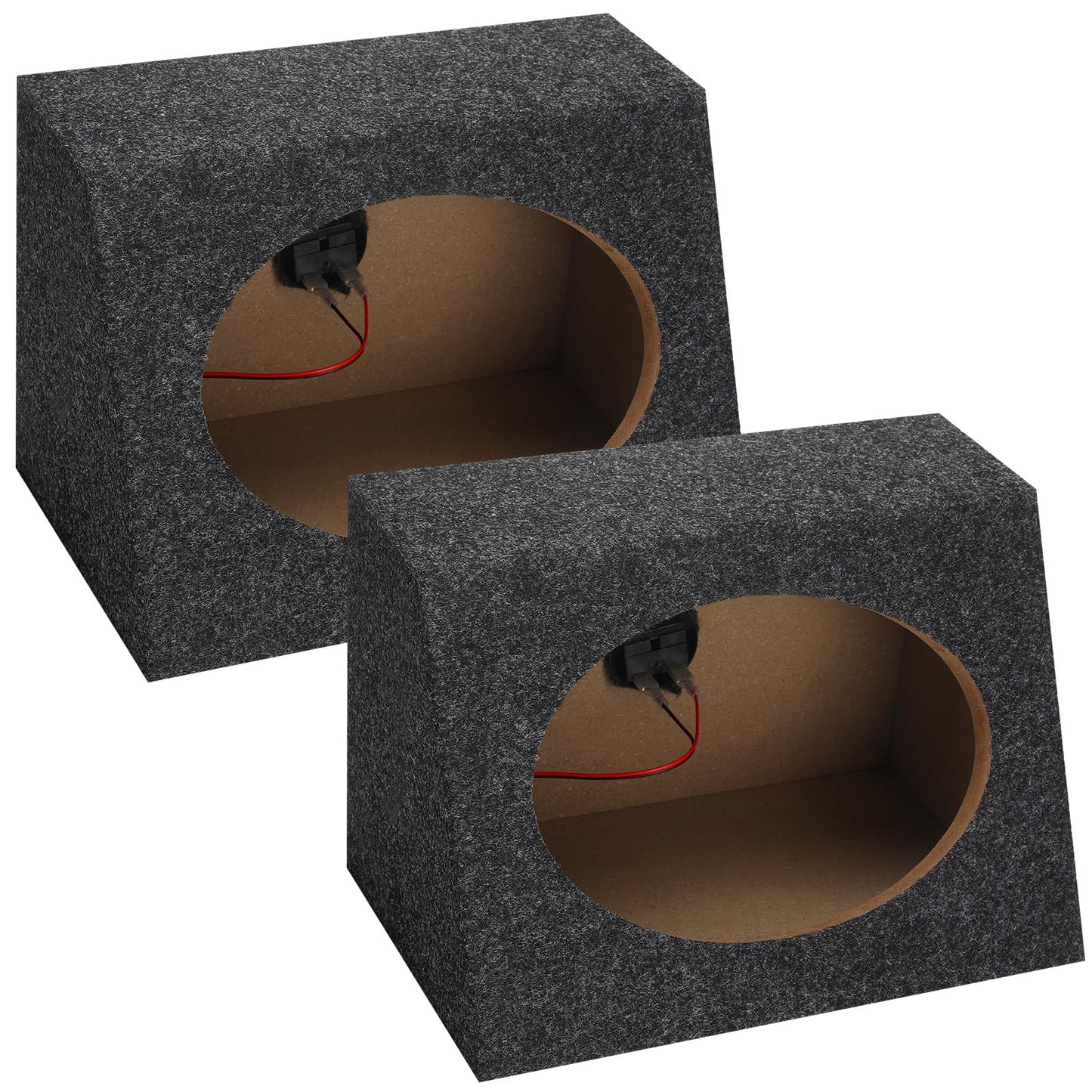 BBTO 2 Pcs Angled Style Car Audio Speaker Box 6x9 Speaker Boxes Car Audio Enclosures Sturdy Constructed Truck Speaker Box for Home Vehicle Subwoofer Sound Supplies(8.25 x 5 x 12 Inch)