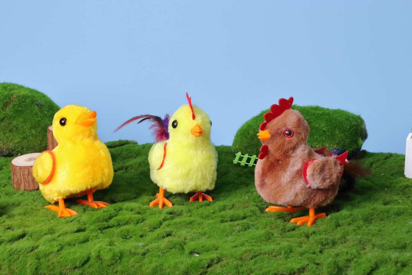 Hopearl Walking Chicken Pet Crow Chick Interactive Electronic Plush Toy Farm Animals Animated Gifts for Toddlers Birthday, Brown, 8''
