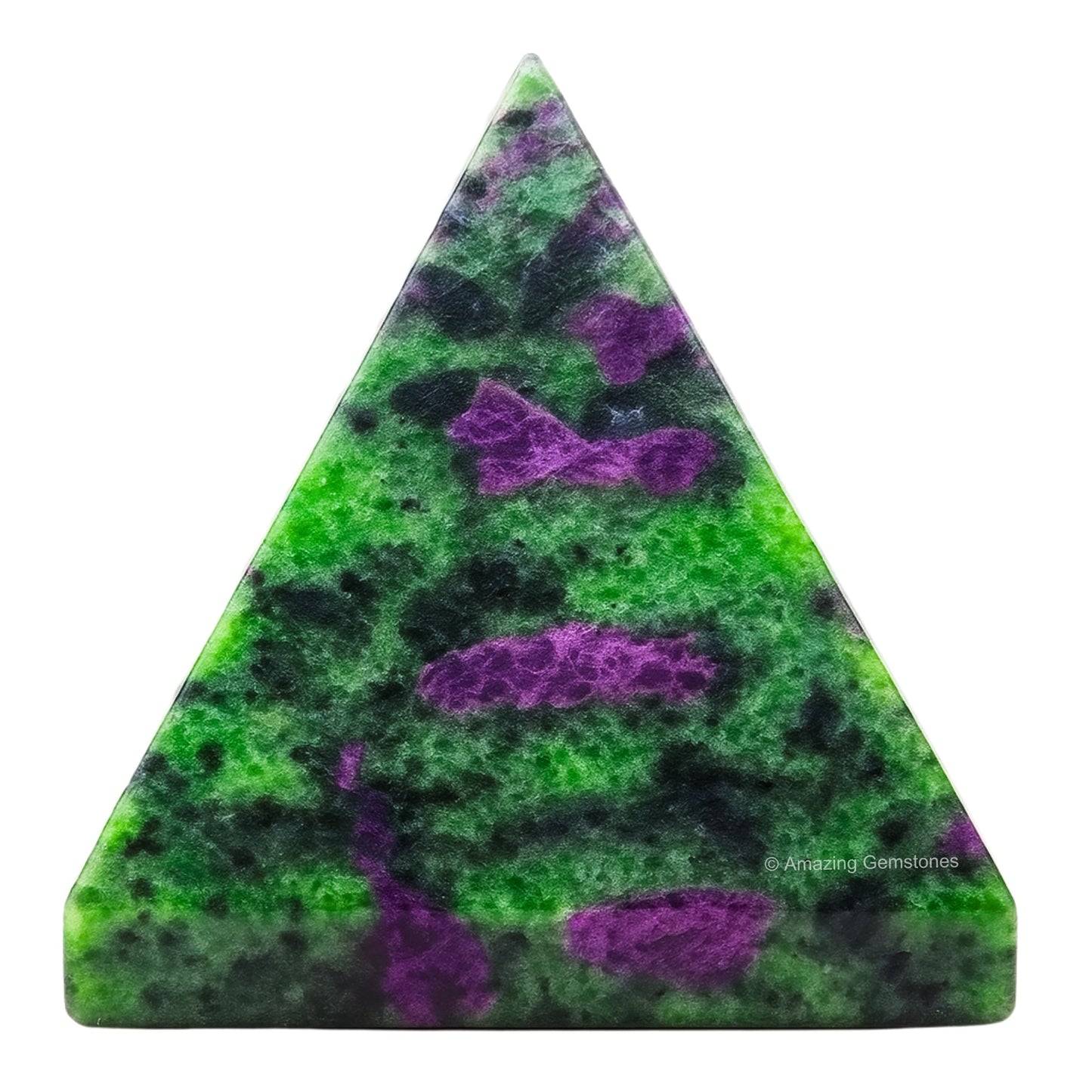 Amazing Gemstone Ruby Zoisite Pyramid Crystal Healing Stones - 1.5" Great Pyramid Figurine of Natural Stone Pyramid for Meditation, Reiki, Chakra Balancing and Crystal Pyramids Grid