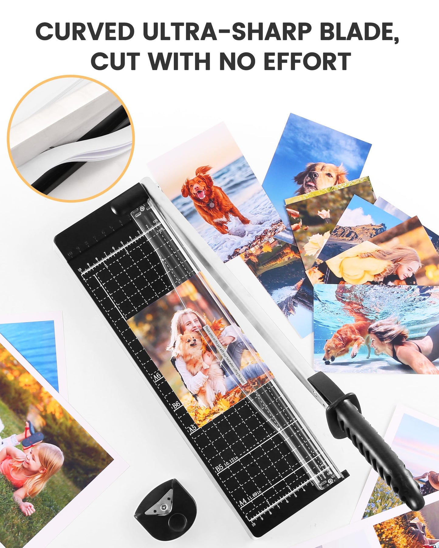 MAKEASY Paper Cutter 12 Inch, 12 Sheet Capacity, Heavy Duty Paper Cutter for Cardstock, Guillotine Paper Trimmer for Crafting, Classroom and Office
