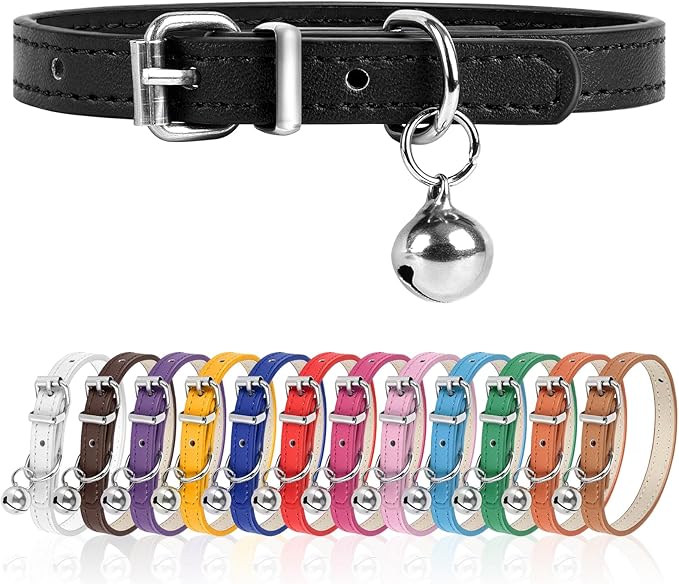 XS Dog Collar for Teacup Adjustable Teacup Dog Collar for Small Medium Large Dogs 3/8 inch Width (Orange, XS)