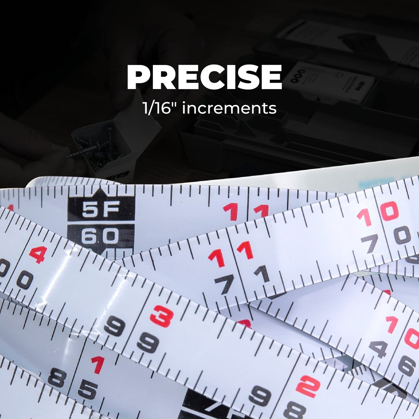 Kreg 12-Foot Self-Adhesive Measuring Tape - Right to Left Reading Bench Ruler - Stick On Precision Workshop Scale - KMS7723