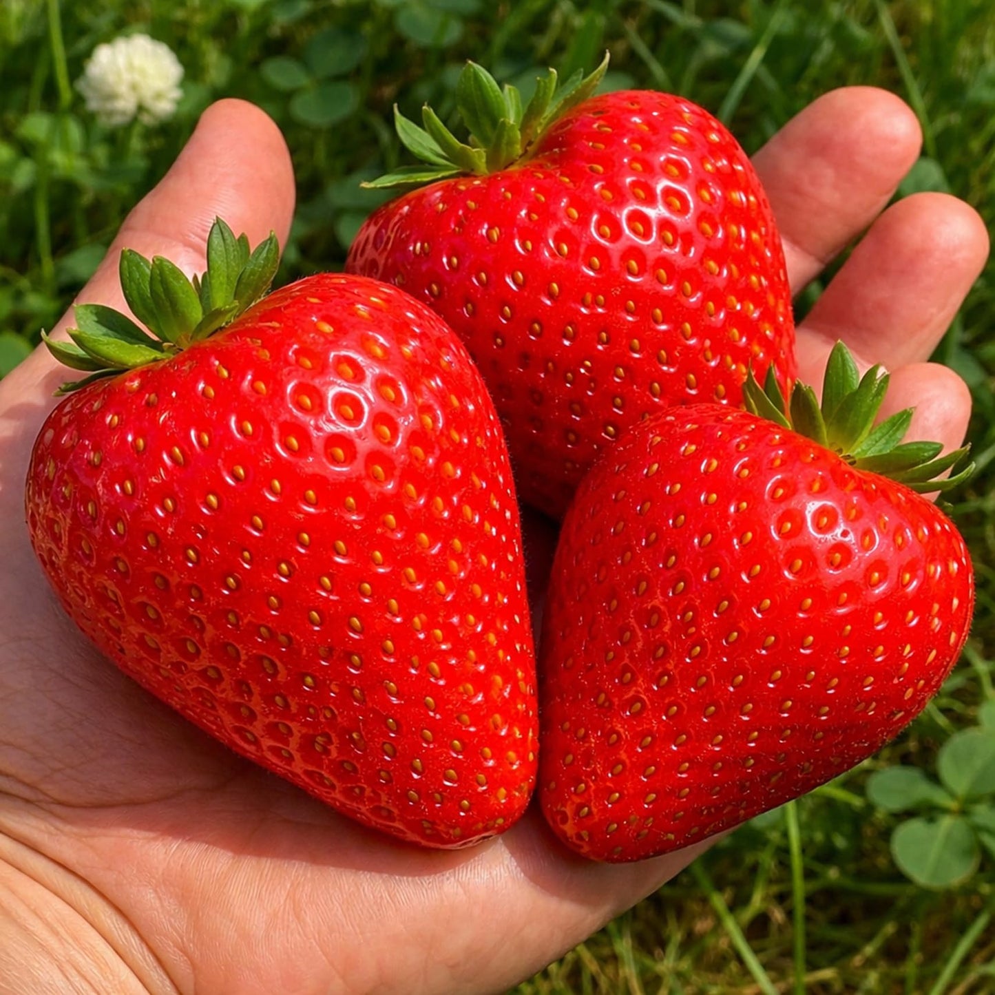 Ruby Giant Strawberry Plants – Extra Large Sweet Strawberries – High Yield Strawberry Runners – Big Fruit, Easy to Grow Plants for Home Gardens (5 Plants)