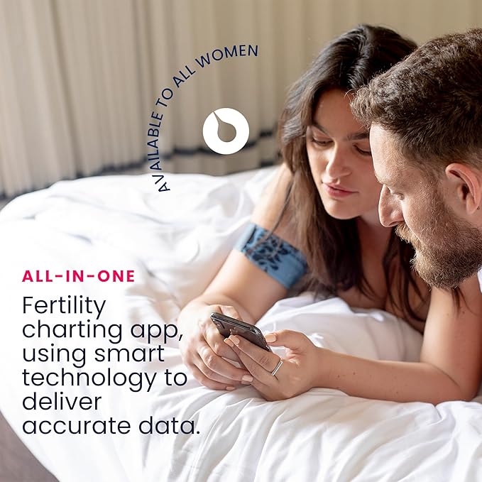 Tempdrop Fertility and Ovulation Tracker –Wearable Basal Body Temperature (BBT) Monitoring Sensor and Fertility Charting App Includes Comfortable Armband (L/XL - 12.5-18.5 Inches)